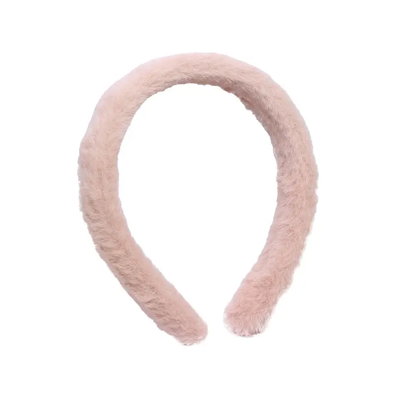 Plush Rabbit Fur Headband for Women Winter Use - Image 11