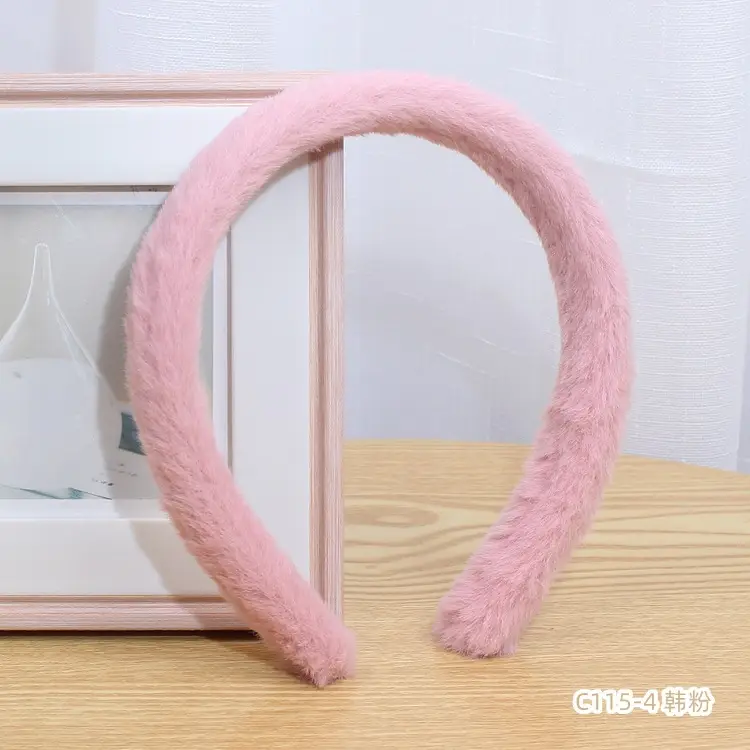 Plush Rabbit Fur Headband for Women Winter Use - Image 4