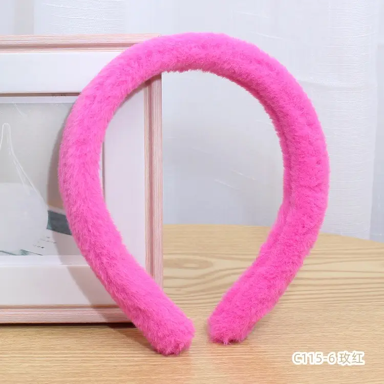 Plush Rabbit Fur Headband for Women Winter Use - Image 6