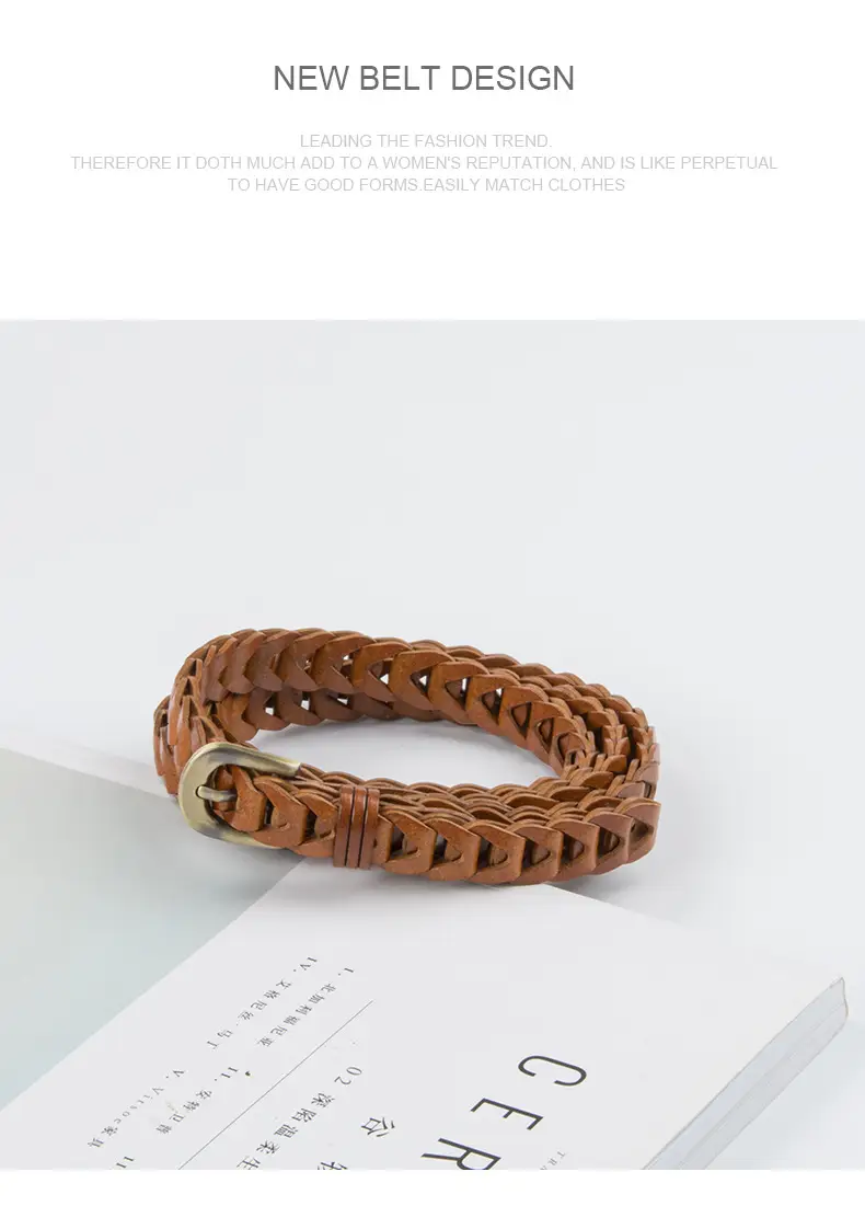 Black Knitted Vintage Belt for Women — feature 12
