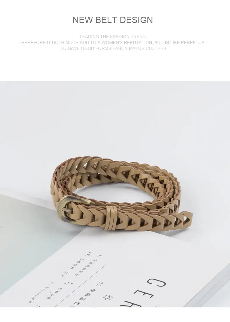 Black Knitted Vintage Belt for Women — feature 13
