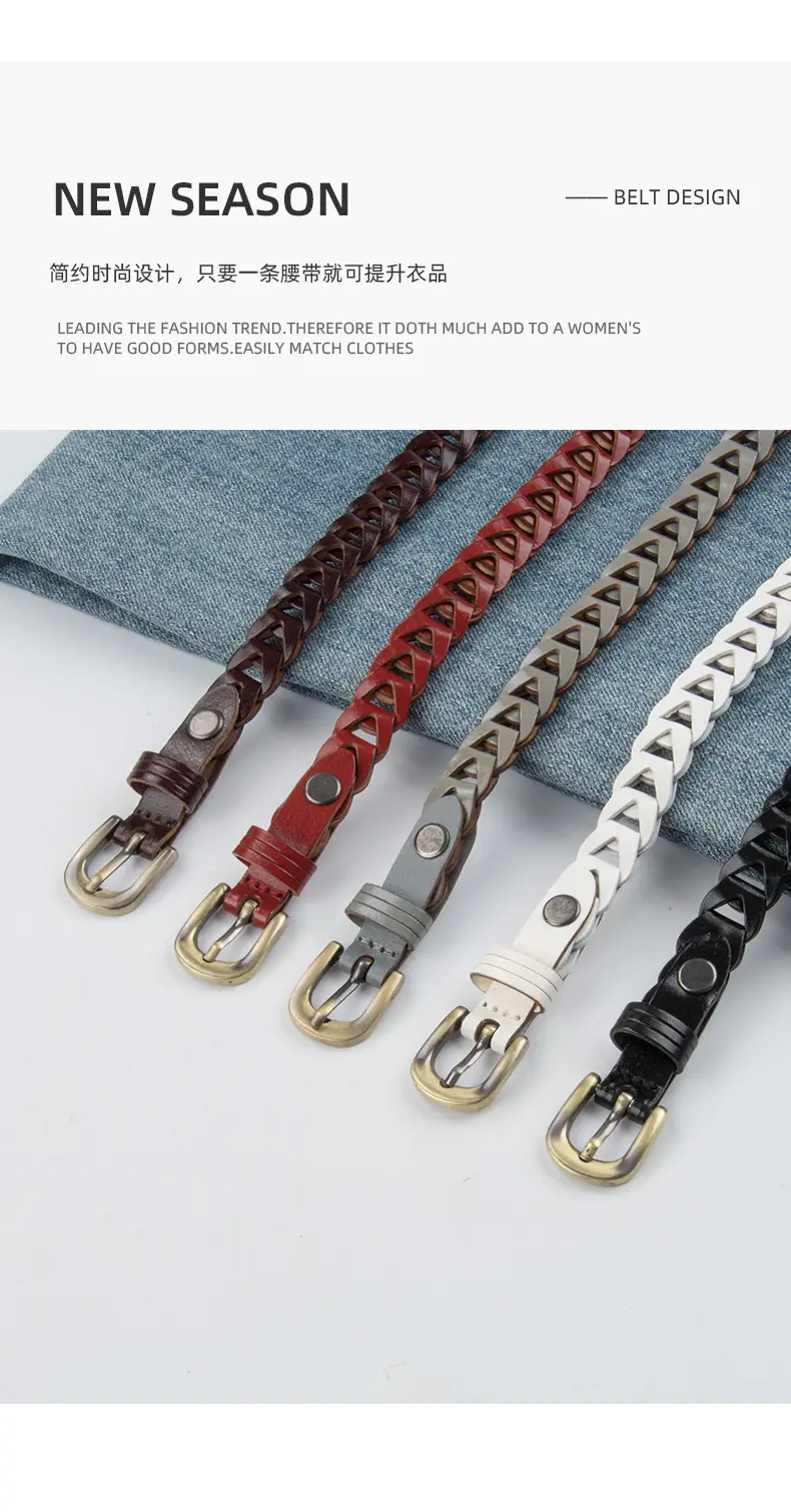 Black Knitted Vintage Belt for Women — feature 4