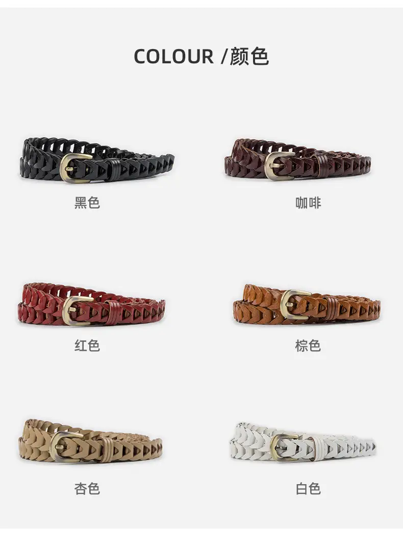 Black Knitted Vintage Belt for Women — feature 8