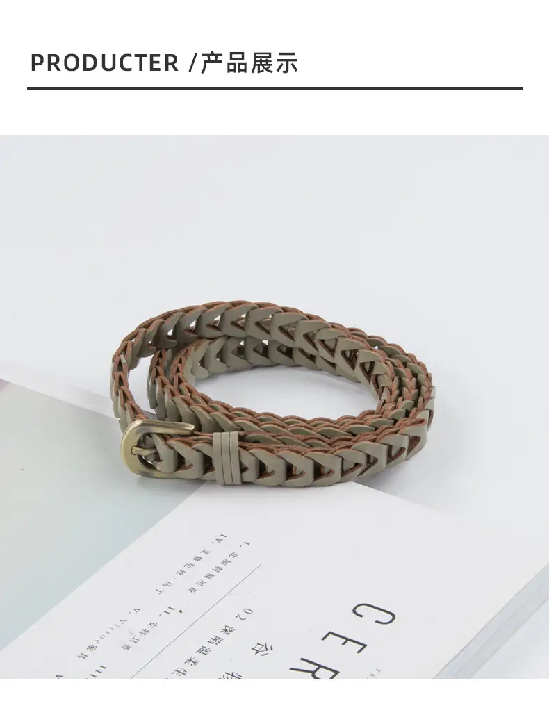 Black Knitted Vintage Belt for Women — feature 9