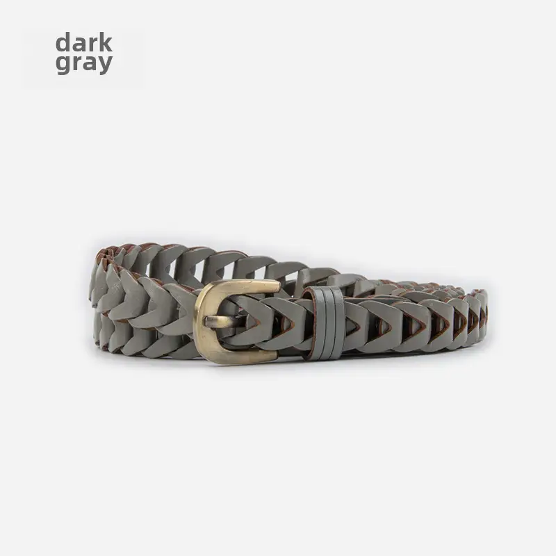 Black Knitted Vintage Belt for Women - Image 3