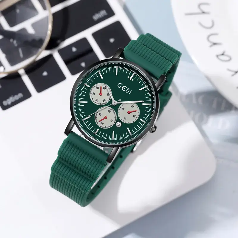 Goldie Silicone Sports Watch with Three Eyes Design - Image 6