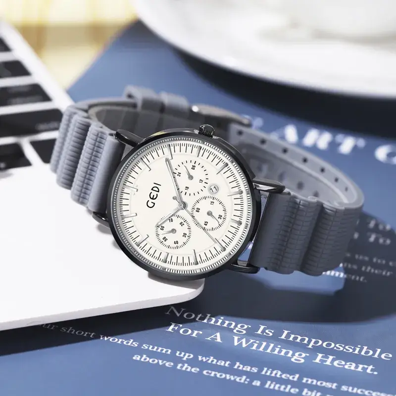 Goldie Silicone Sports Watch with Three Eyes Design - Image 9