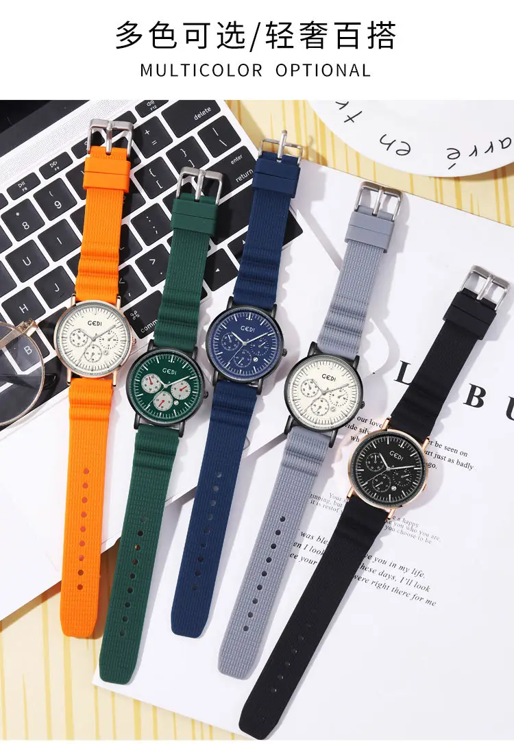 Goldie Silicone Sports Watch with Three Eyes Design — feature 5