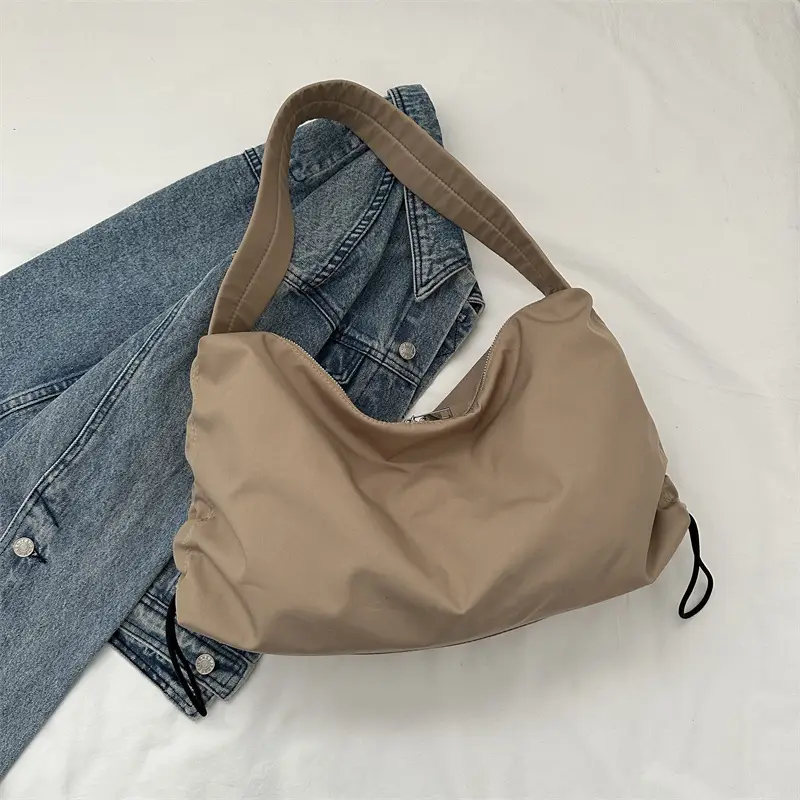 Black Nylon Shoulder Bag for Women 2024 Winter - Image 3