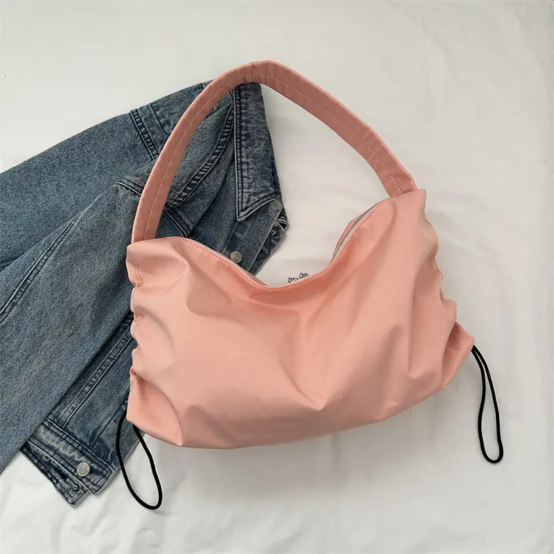 Black Nylon Shoulder Bag for Women 2024 Winter - Image 4