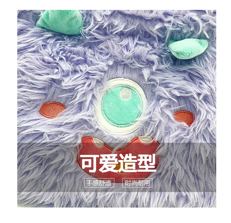 Cute Monster Plush Heart Bag for Girls Large Capacity — feature 8