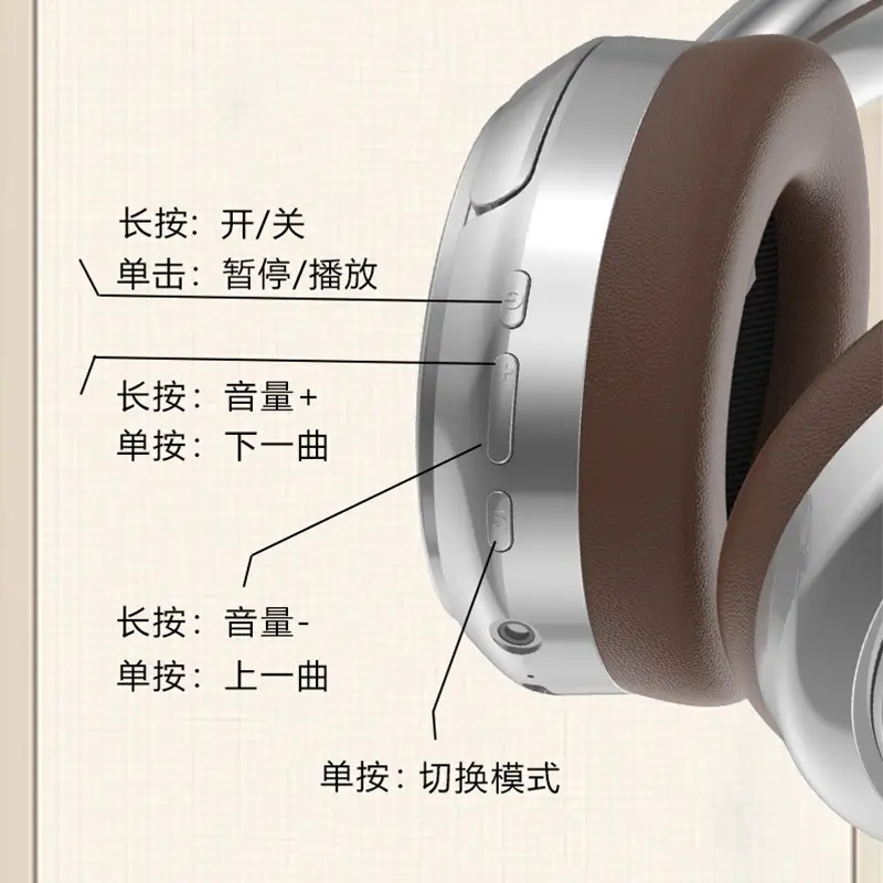 Vje901 Bluetooth Headset 5.3 Metal Universal Wireless Sports - Image 5