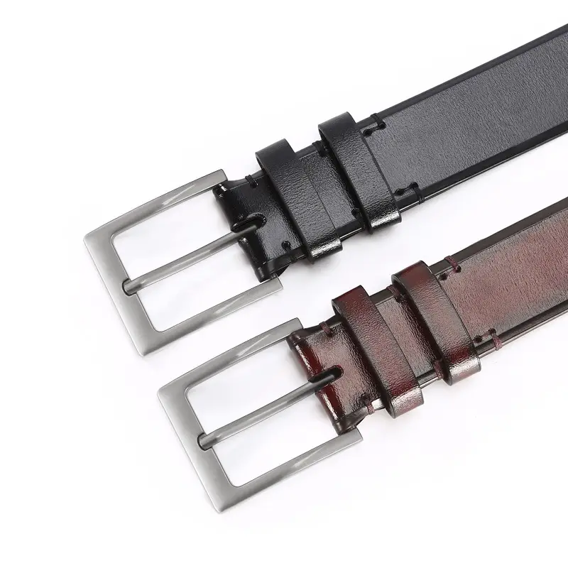 Men's PU Leather Belt with Black Buckle - Image 5
