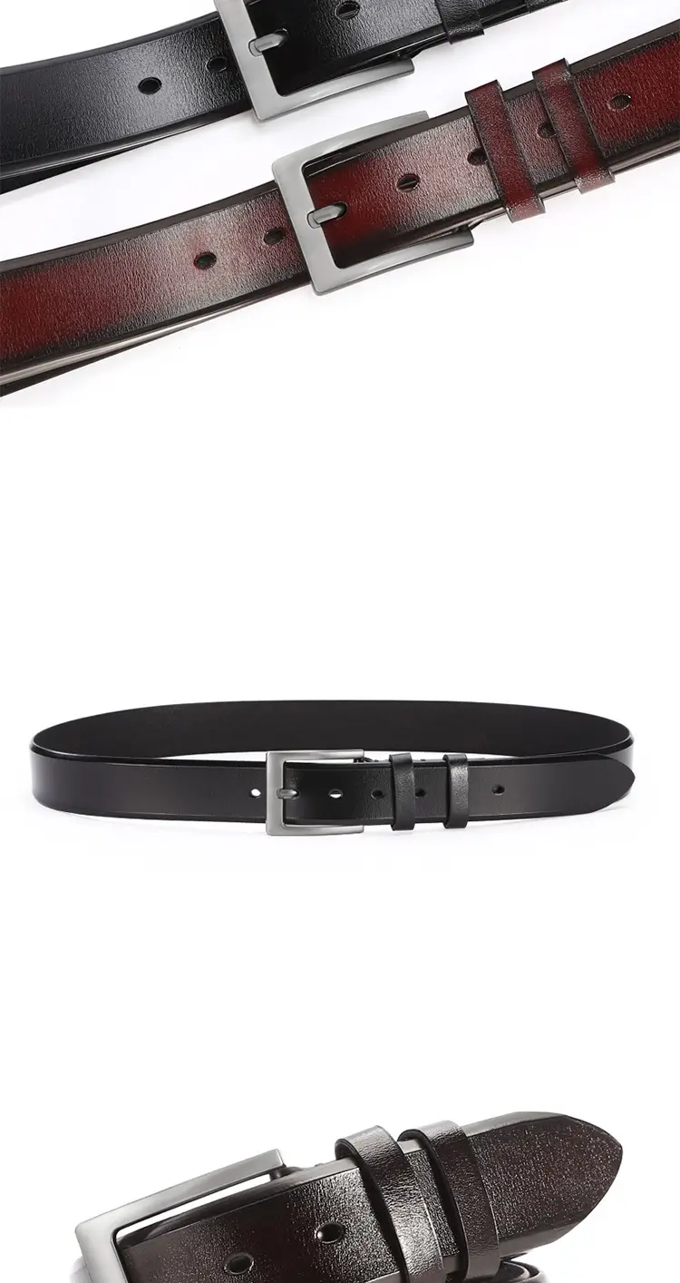 Men's PU Leather Belt with Black Buckle — feature 7