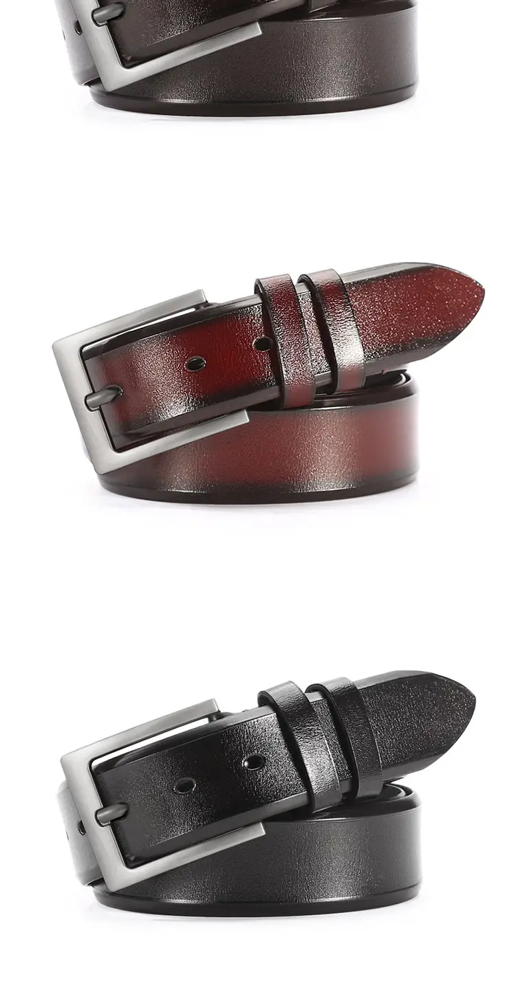 Men's PU Leather Belt with Black Buckle — feature 8