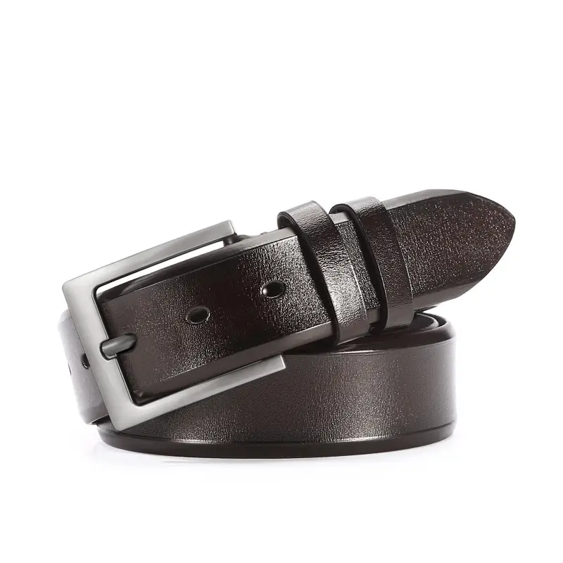Men's PU Leather Belt with Black Buckle - Image 2