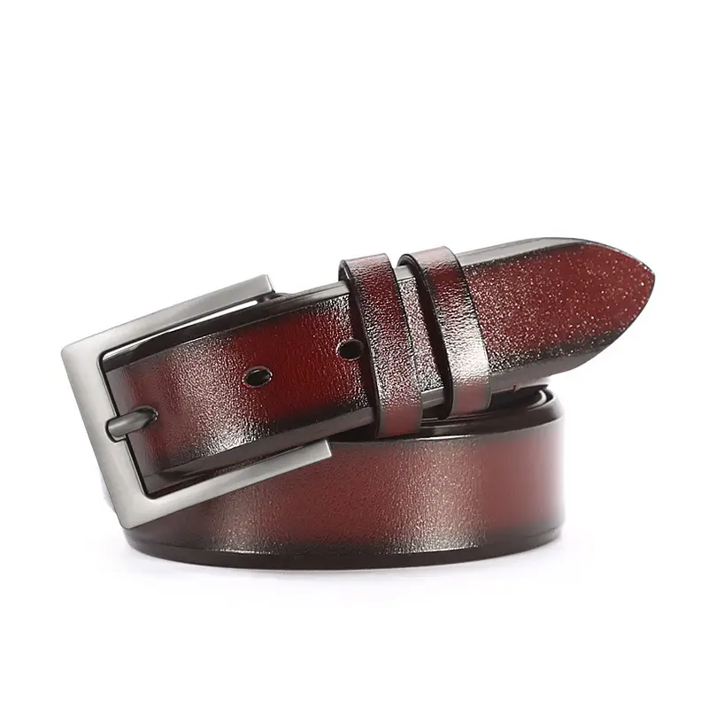 Men's PU Leather Belt with Black Buckle - Image 3