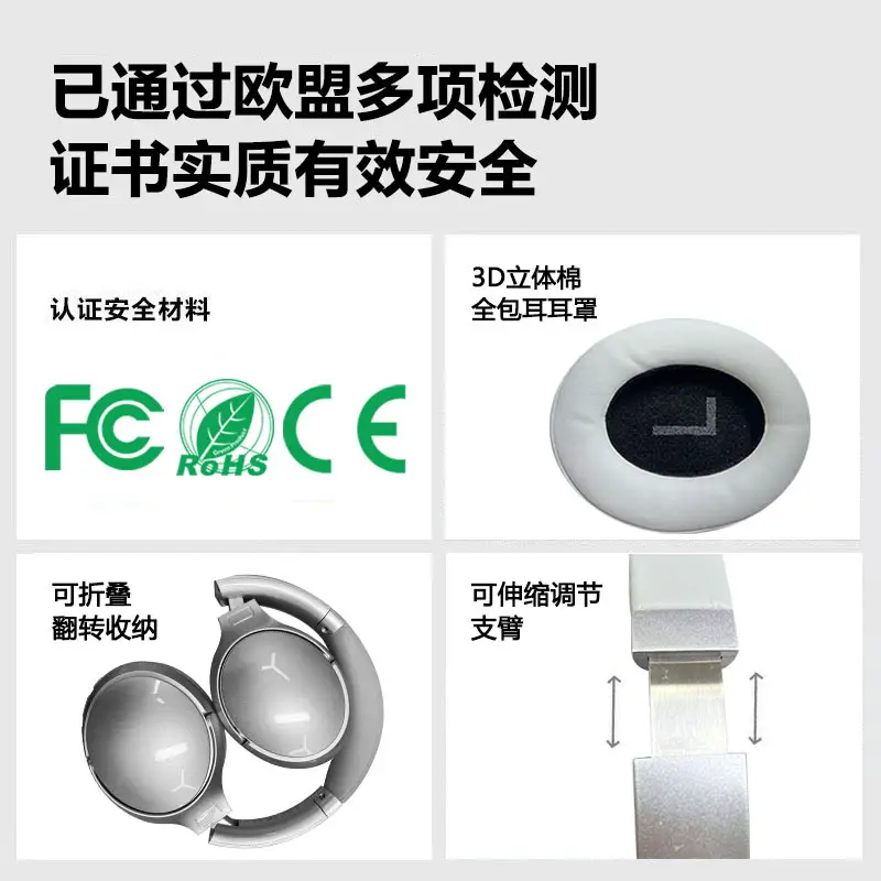 Vje901 Retro Metal Over-Ear Bluetooth Headset - Image 5