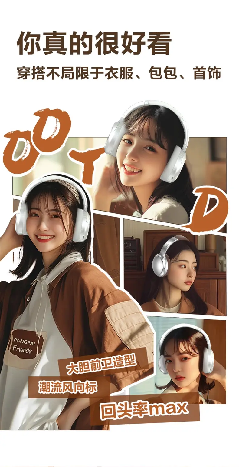 Vje901 Retro Metal Over-Ear Bluetooth Headset β feature 7