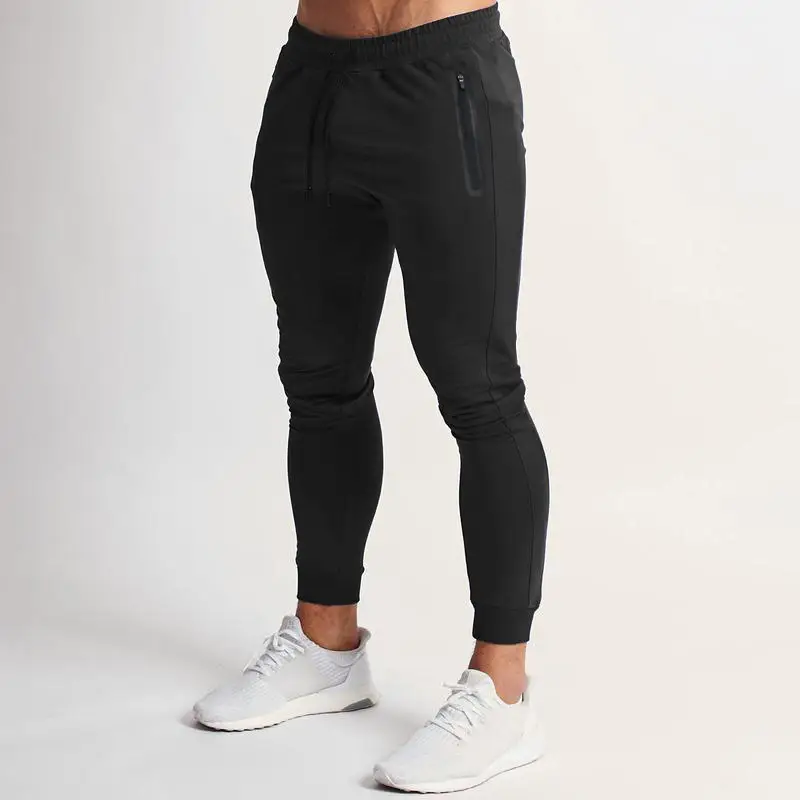 Men Grey Stretch Fitness Trousers Casual Spring Summer - Image 7