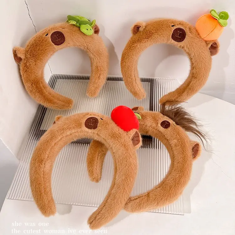 Plush Skull Top Headband for Women Cute Autumn Winter - Image 8