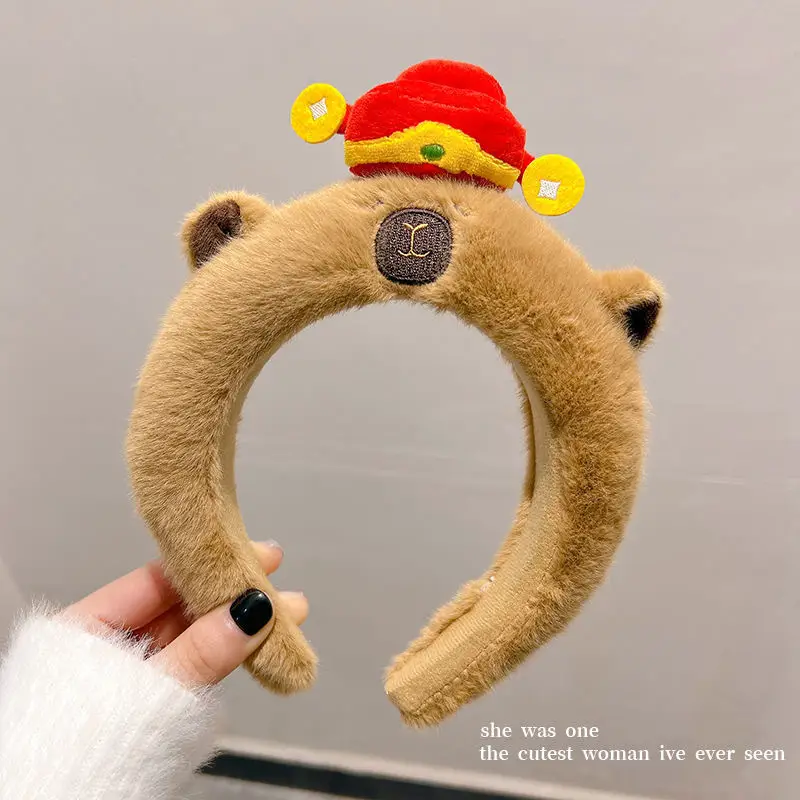 Plush Skull Top Headband for Women Cute Autumn Winter - Image 6