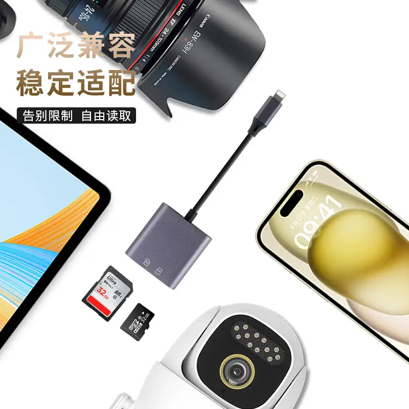 Apple iPhone Camera Tf Memory Card Reader with USB-C