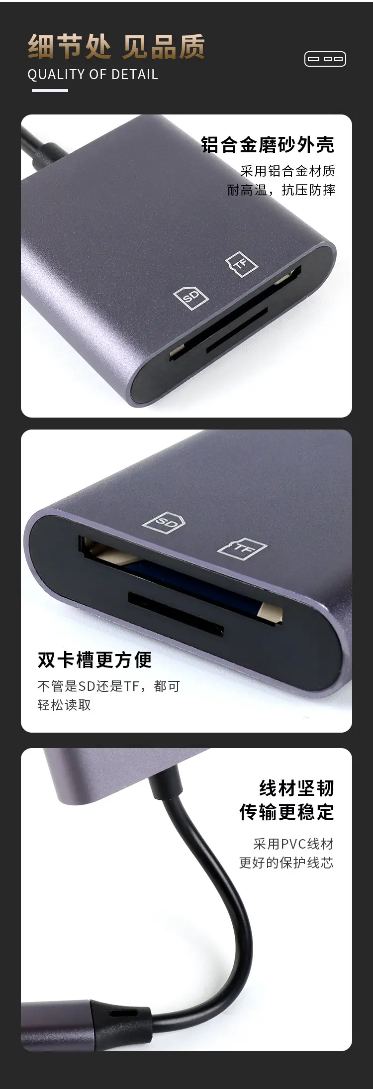 Apple iPhone Camera Tf Memory Card Reader with USB-C — feature 10