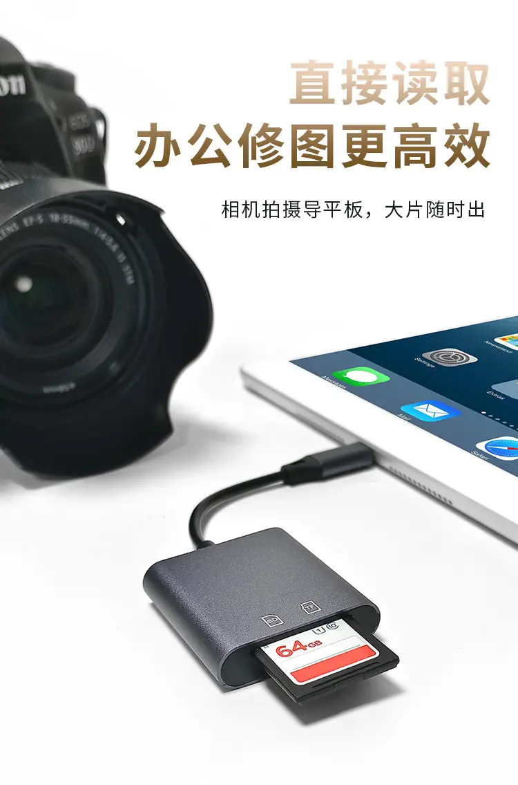 Apple iPhone Camera Tf Memory Card Reader with USB-C — feature 14