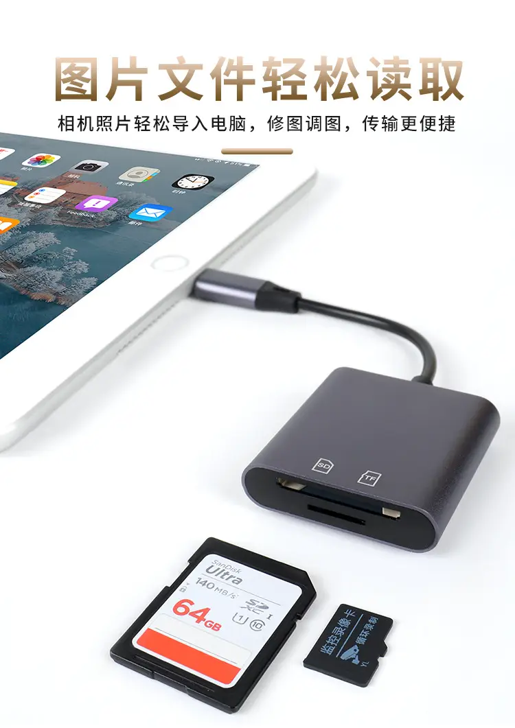 Apple iPhone Camera Tf Memory Card Reader with USB-C — feature 7