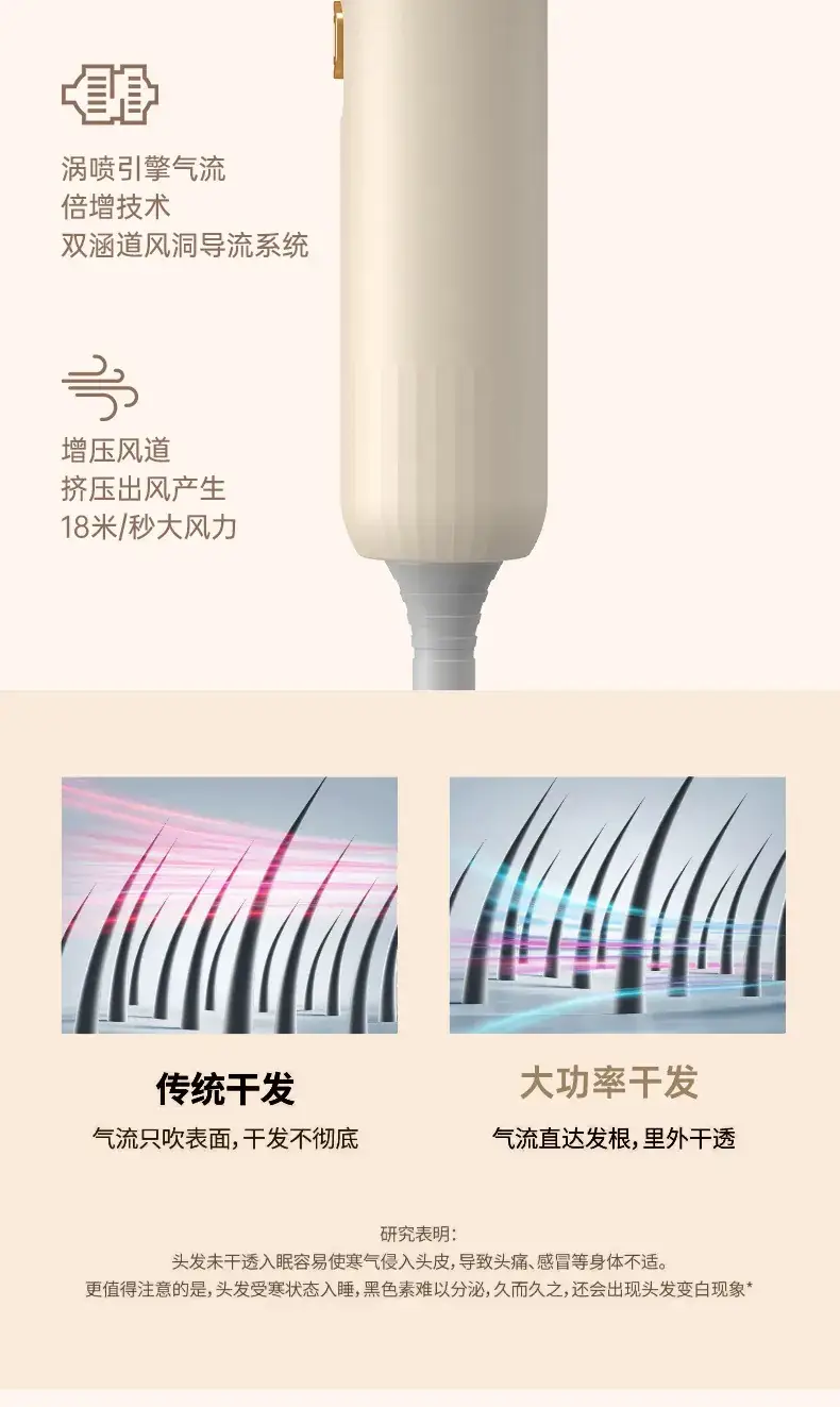 Portable Hair Dryer with Strong Wind & Blue Light — feature 8