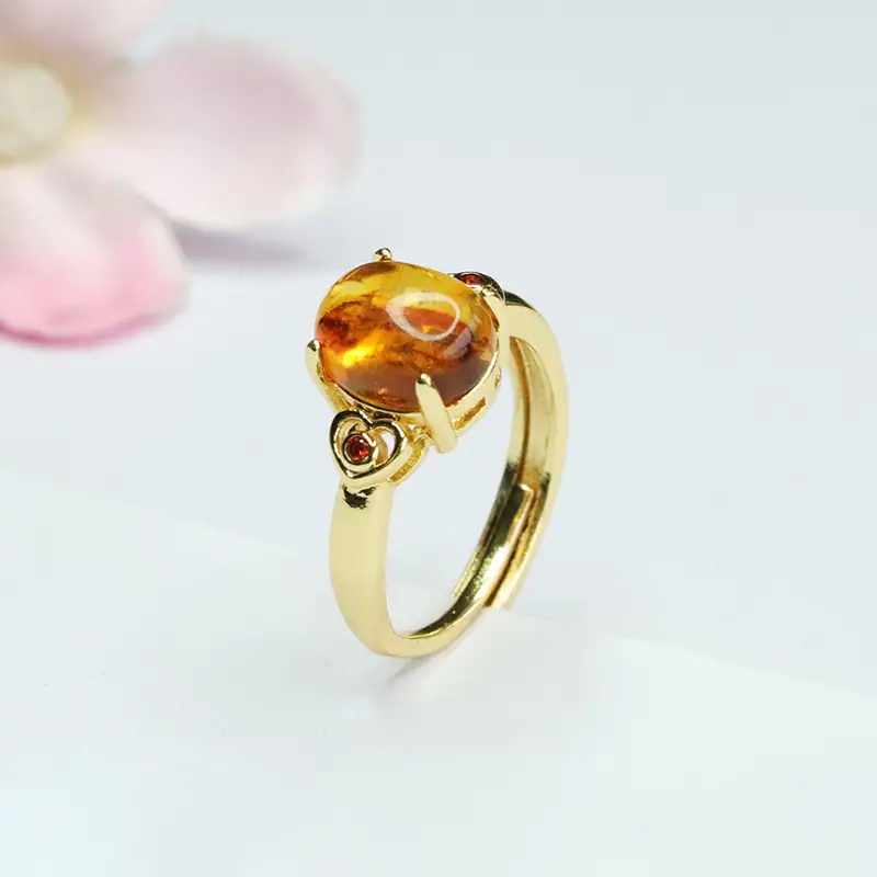 Guan Yu Natural Amber Ring for Women - Image 5