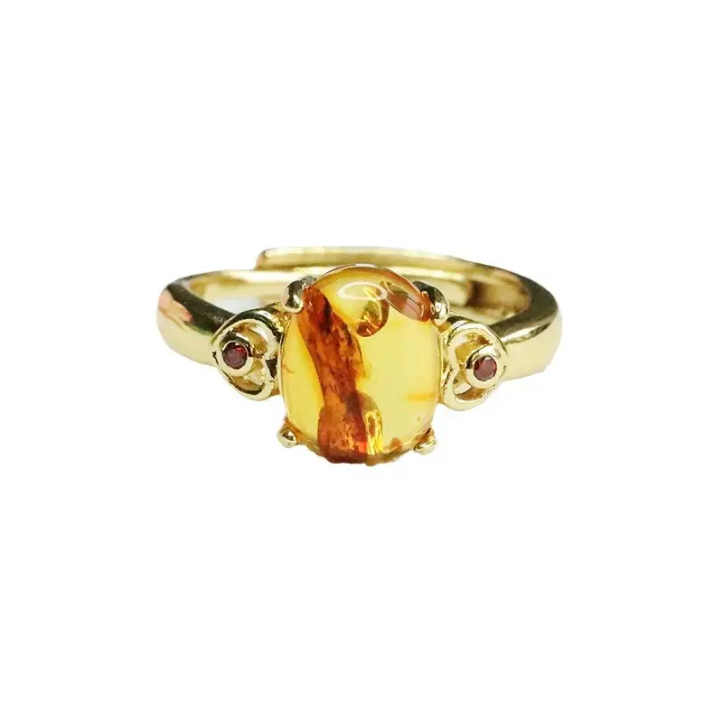 Guan Yu Natural Amber Ring for Women - Image 6