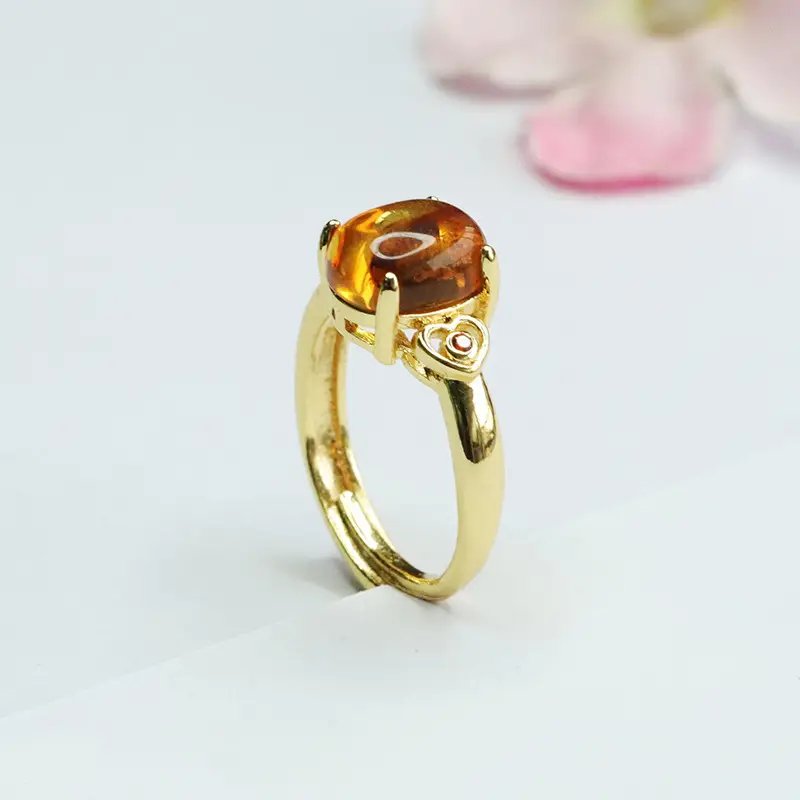 Guan Yu Natural Amber Ring for Women — feature 9
