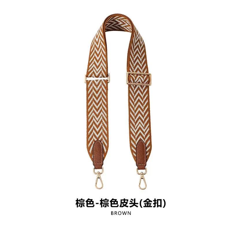 F-81 adjustable 5CM brown/brown leather plate buckle gold