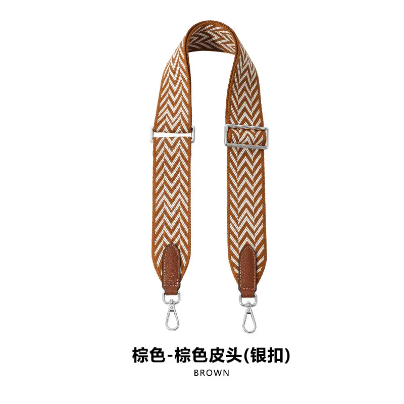 F-81 adjustable 5CM brown/brown leather plate buckle silver