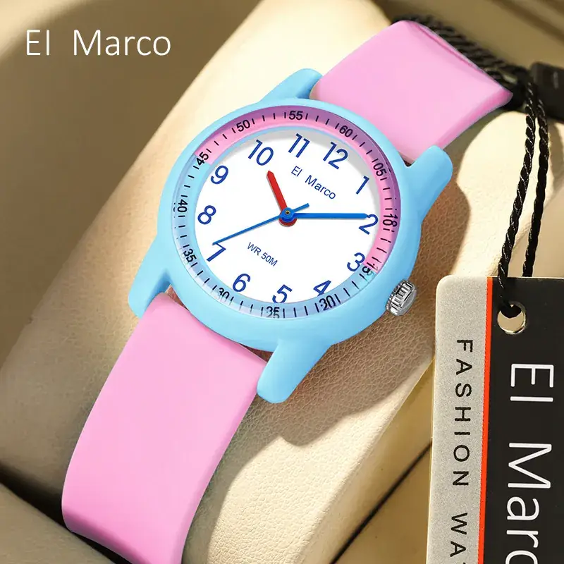 EI Marco Blue Yellow Elephant Quartz Watch for Kids - Image 26