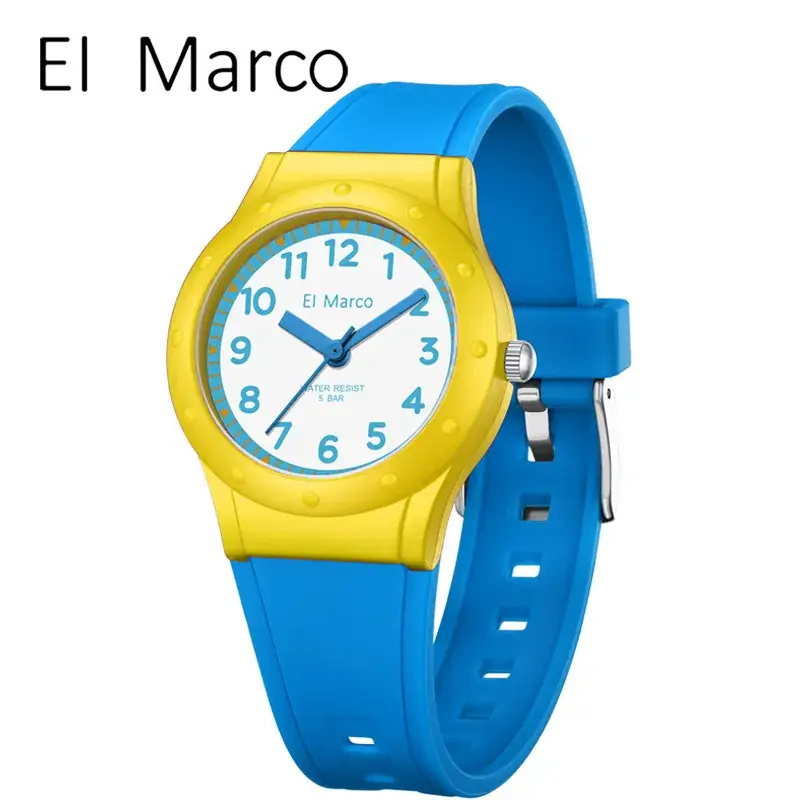 EI Marco Blue Yellow Elephant Quartz Watch for Kids - Image 23