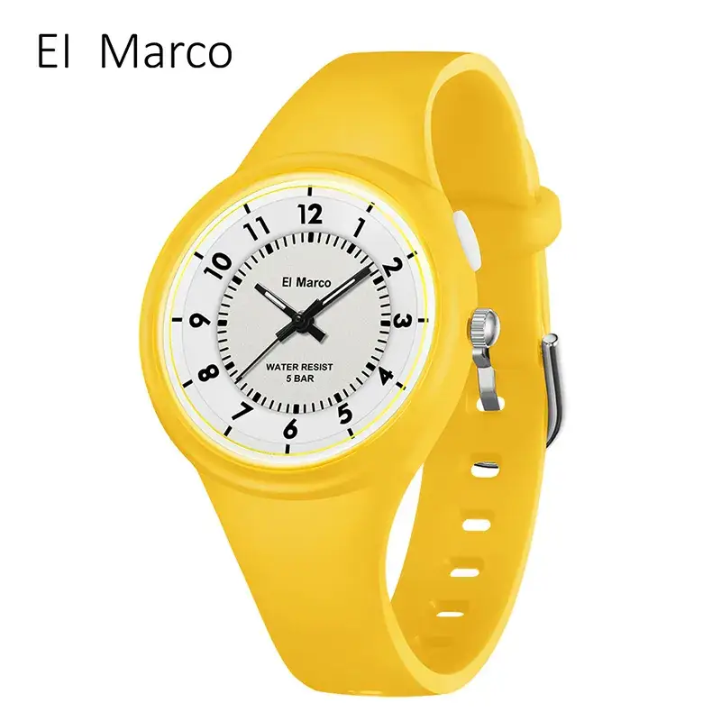 EI Marco Blue Yellow Elephant Quartz Watch for Kids - Image 7