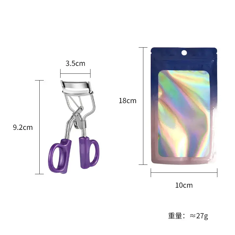Portable Eyelash Curler with Holographic Design - Image 6