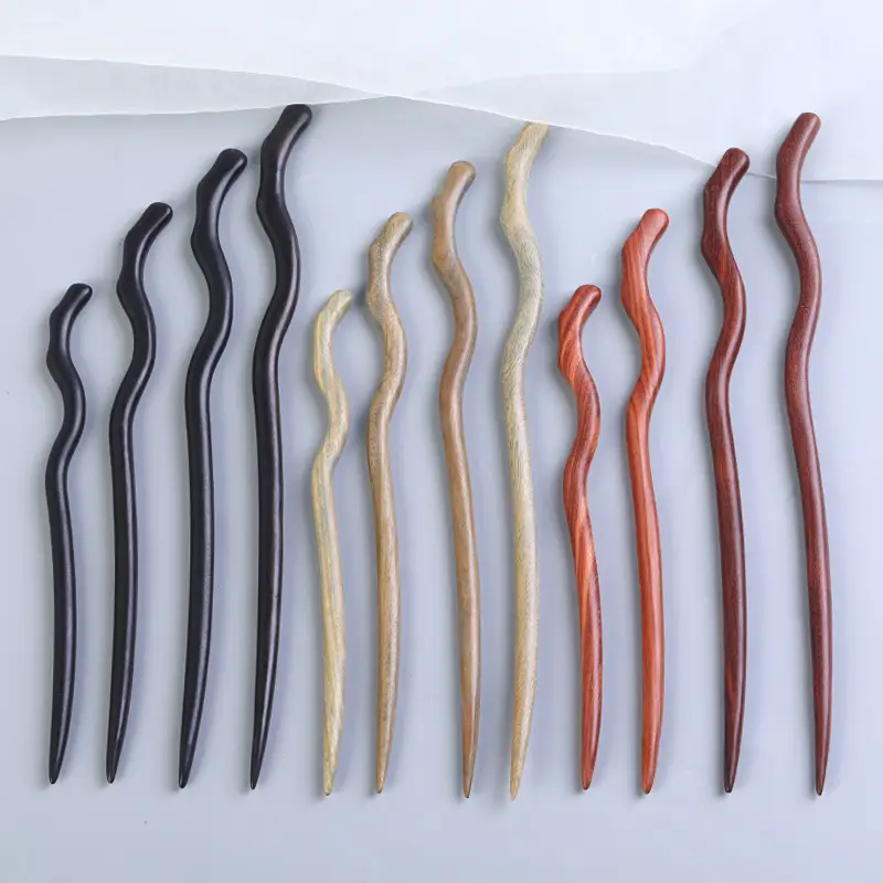 Elongated Hairpin Ancient Style Ebony Chopsticks - Image 29