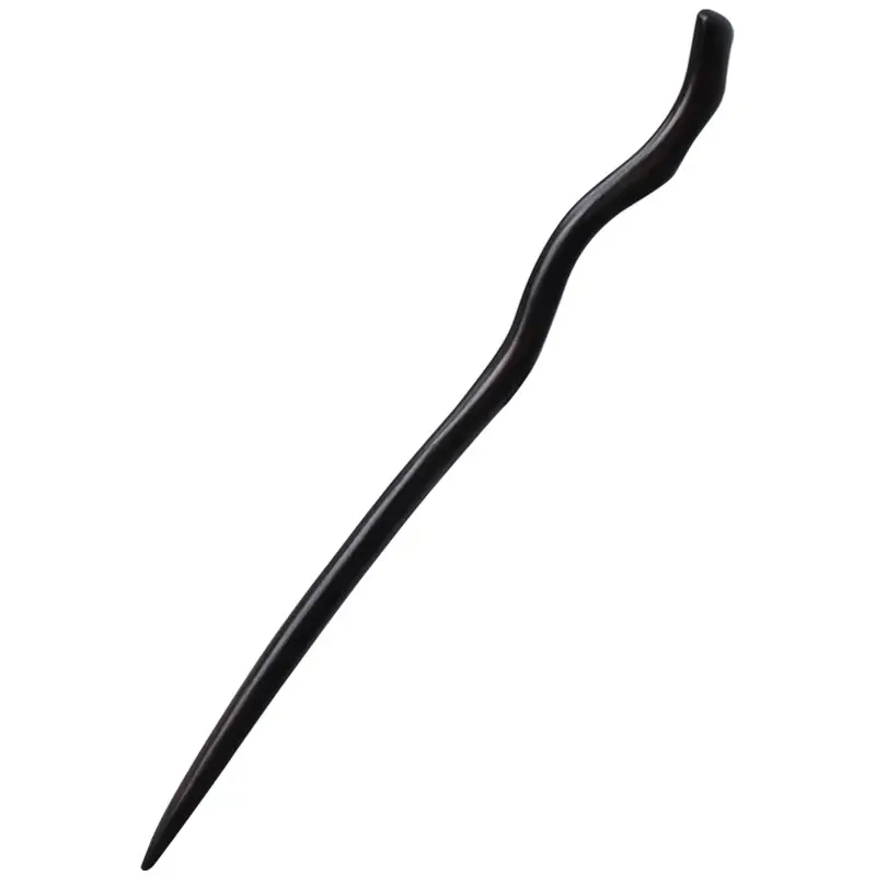 Elongated Hairpin Ancient Style Ebony Chopsticks - Image 32