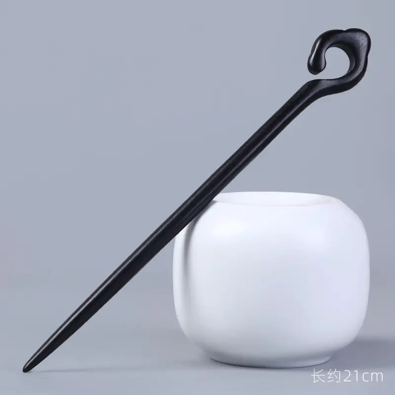 Elongated Hairpin Ancient Style Ebony Chopsticks - Image 26