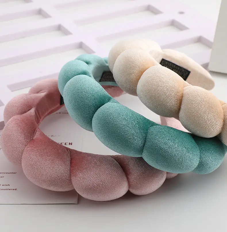 Korean Style Velvet Skull Top Headband with Sponges — feature 10