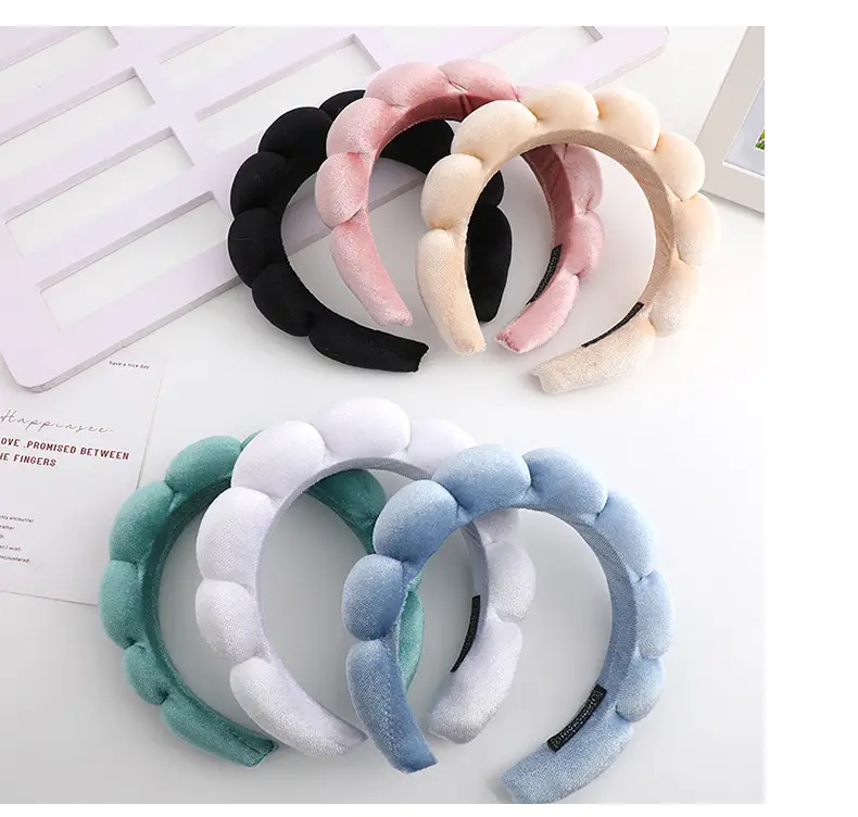 Korean Style Velvet Skull Top Headband with Sponges — feature 8
