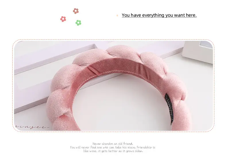Korean Style Velvet Skull Top Headband with Sponges — feature 9