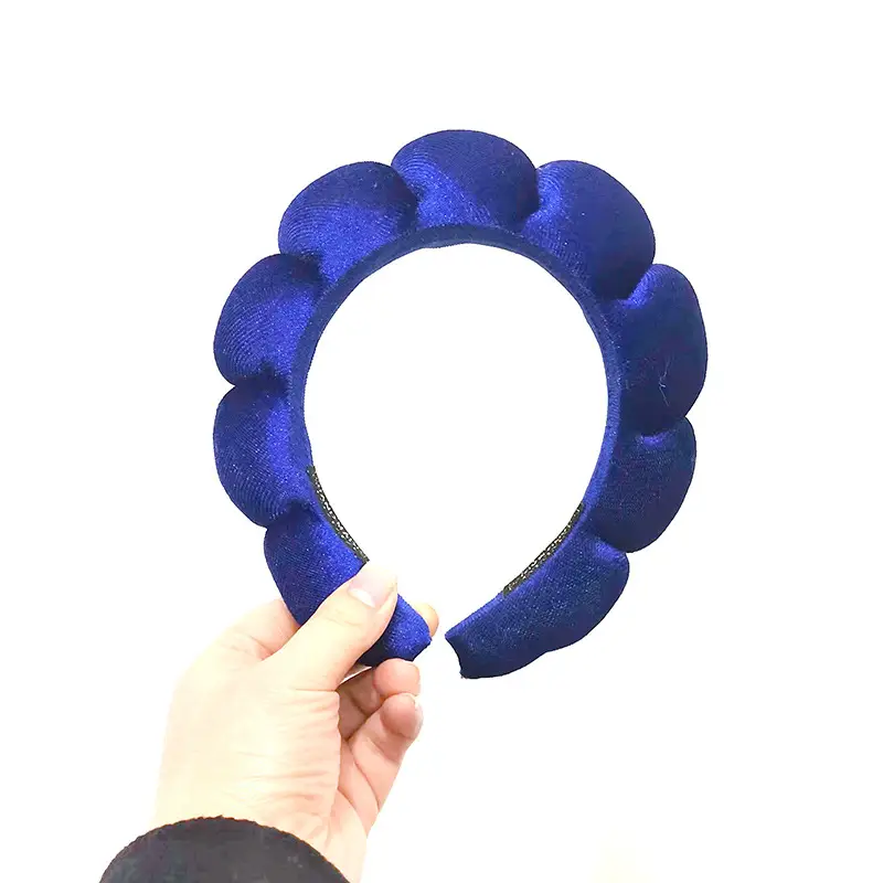 Korean Style Velvet Skull Top Headband with Sponges - Image 8