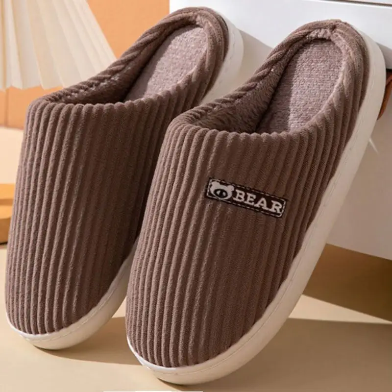 Cixi cotton slippers men's spring and autumn winter indoor home non-slip warm home couple winter plush women
