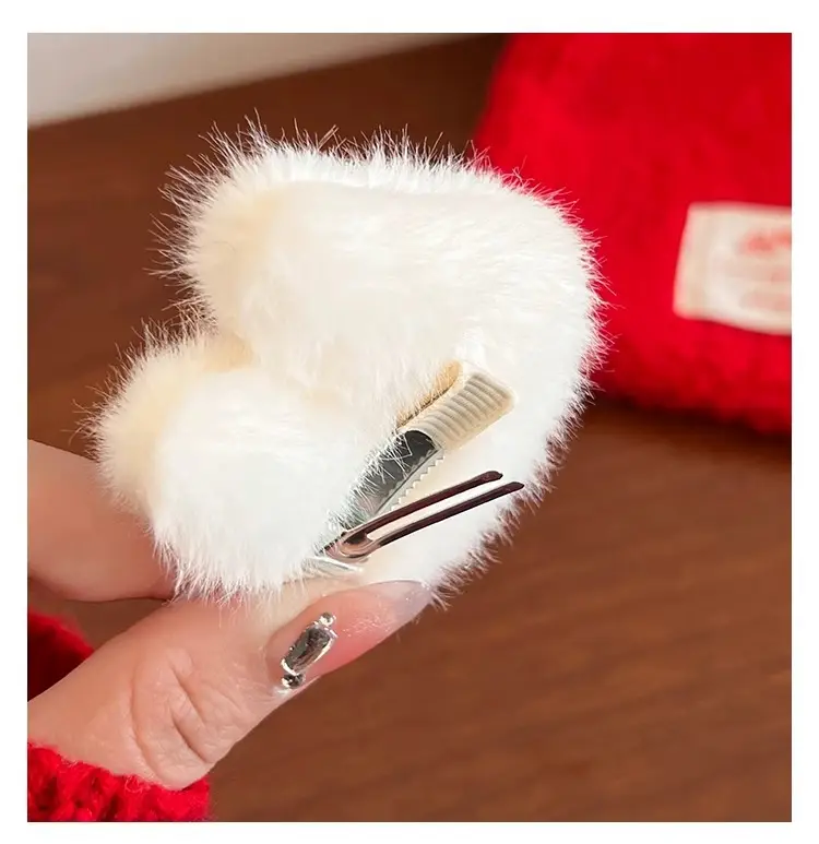 Autumn Winter Plush Hair Ring with Strawberry Design — feature 31