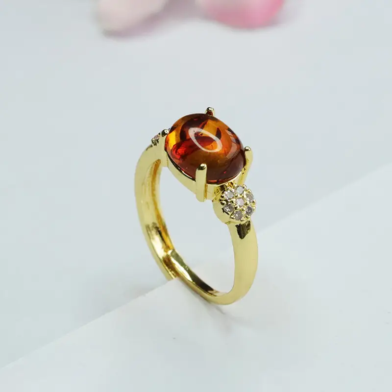 Guan Yu Natural Amber Ring for Women - Image 5